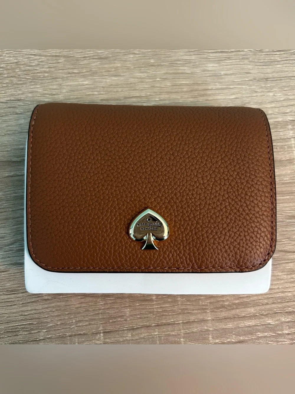 Kate Spade Kayla Small L Zip Wallet KK056 Warm Gingerbread Outlet
